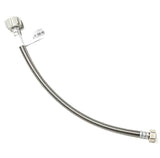16 in Toilet Water Supply Connector Line Braided Stainless Steel Toilet Supply Line - 1/2" Female Iron Pipe Thread x 7/8 Female Ballcock Thread