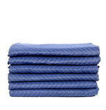 6 Premium Economy Moving Blankets - 80" Long x 72 Wide - 23lb/Dozen - Front Blue and Back Black