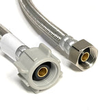 16 in Toilet Water Supply Connector Line Braided Stainless Steel Toilet Supply Line - 1/2" Female Iron Pipe Thread x 7/8 Female Ballcock Thread