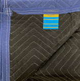 6 Premium Economy Moving Blankets - 80" Long x 72 Wide - 23lb/Dozen - Front Blue and Back Black