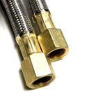 18FT Stainless Steel Braided Propane Hose Extension Assembly with 3/8" Female Flare on Both Ends for Gas Grill, RV Fire Pit