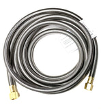 12FT Stainless Steel Braided Propane Hose Extension Assembly with 3/8" Female Flare fittings on both ends for Gas Grill, RV Fire Pit