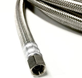 Case Qty - 18 x 15FT (180 inch) Stainless Steel Braided Ice Maker Hose with 1/4" Compression by 1/4" Compression Connection