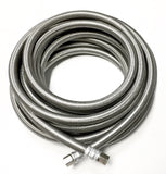 25 FT Stainless Steel Braided Ice Maker Hose with 1/4" Comp by 1/4" Comp Connection