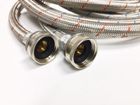 10 x 2-Pack Premium Stainless Steel Washing Machine Hoses - 6 FT No-Lead Burst Proof Red and Blue Lined  - Universal Connection - 10 Year Warranty