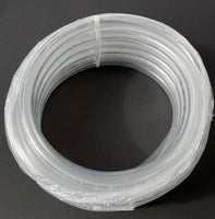 11/16” ID x 13/16” OD x 25 Ft. Clear PVC tubing. Aquarium, water line, or beverage dispenser replacement.