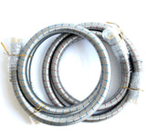 2-Pack Industrial Grade Premium Washer Hoses 1/2" fitting ID - No-Lead Burst Proof Red and Blue Lined Water Inlet Supply Lines - Universal Connection - 10 Year Warranty