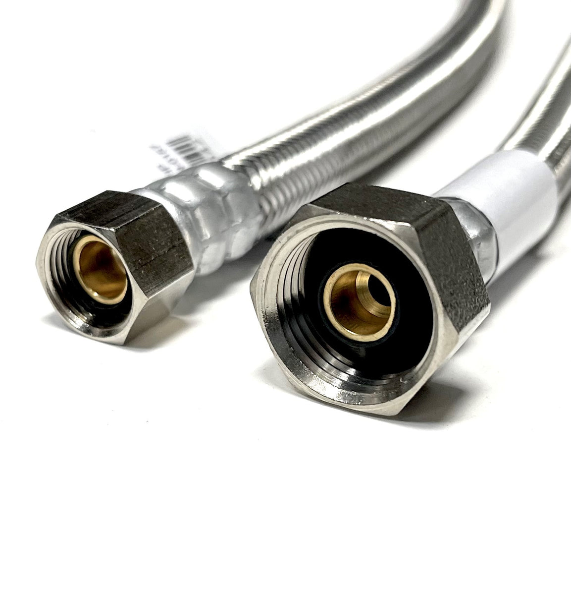 3/8 Toilet Supply Line 2-Pack Braided Stainless Steel Toilet Supply Hoses - 3/8" Compression X 7/8" BC, 12" Long Toilet Connector Hose