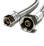 Case Qty - 30 x 36 Inch Stainless Steel Braided Faucet Supply Line - 1/2" Female Iron Pipe (FIP) Thread for both ends
