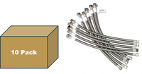 10 PK Faucet Water Supply Connector  - 16" Long 3/8 Female Comp x 1/2 FIP