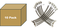 10 PK Toilet Water Supply Connector - 1/2" FIP x 7/8 Ballcock ( 16 inch)
