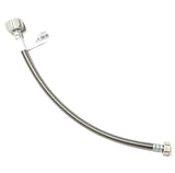 Toilet Water Supply Connector Line Braided Stainless Steel, Toilet Supply Line - 1/2" Female Iron Pipe Thread x 7/8 Female Ballcock Thread (1pk, 16 inch)