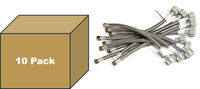 10 PK Toilet Water Supply Connector - 3/8 FIP x 7/8 Ballcock (16 inch)