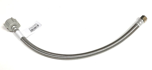 16 Inch Toilet Water Supply Connector Line Braided Stainless Steel, Toilet Supply Line - 3/8 Female Compression Thread x 7/8 Female Ballcock Thread