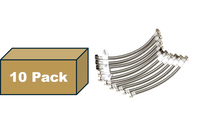 10PK Faucet Water Supply Connector - 1/2" FIP x 1/2" FIP(12 inches)