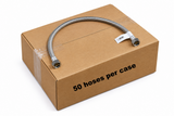 Case Qty - 50 x 24 Inch Stainless Steel Braided Faucet Supply Line - 1/2" Female Iron Pipe (FIP) Thread for both ends