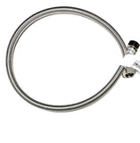 30 Inch Toilet Water Supply Connector Line Braided Stainless Steel, Toilet Supply Line - 1/2" Female Iron Pipe (FIP) Thread for both ends