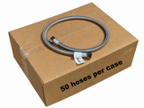Case Qty - 30x 30inch Stainless Steel Braided Faucet Supply Line - 1/2" Female Iron Pipe (FIP) Thread for both ends