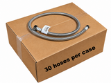 Case Qty - 30 x 36 Inch Stainless Steel Braided Faucet Supply Line - 3/8 Female Compression Thread x 1/2 Female Iron Pipe Thread