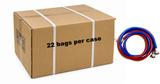 Case QTY - 22 x 2pk Premium PVC and Inside Nylon Brainded Washing Machine Hoses - 6 FT No-Lead Burst Proof Red and Blue Colored Water Inlet Supply Lines - Universal Connection - 10 Year Warranty