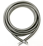 Case Qty - 18 x 15FT (180 inch) Stainless Steel Braided Ice Maker Hose with 1/4" Compression by 1/4" Compression Connection