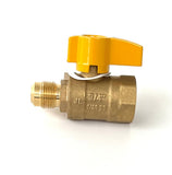 Straight Brass Gas Ball Valve – Flare x FIP Quarter-Turn Shutoff Valve, UL Listed (5 sizes)