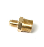 Male Flare x MIP Brass Adapter  – 45° Flare Tube Fitting with for Gas, Fuel & Refrigeration (5 sizes)