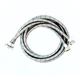 2-Pack Premium Stainless Steel Washing Machine Hoses - 6 FT No-Lead Burst Proof Red and Blue Lined Water Inlet Supply Lines - Universal Connection - 10 Year Warranty