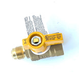 Straight Brass Gas Ball Valve – Flare x FIP Quarter-Turn Shutoff Valve, UL Listed (5 sizes)