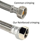 10 PK Toilet Water Supply Connector - 3/8 FIP x 7/8 Ballcock (16 inch)