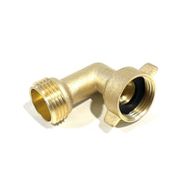 Solid brass lead-free 90 degree garden hose elbow with rubber washer 3/4" FHT x 3/4" MHT