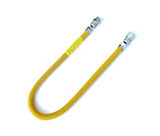 1/2” OD Stainless Steel Corrugated Gas Connector – Yellow Epoxy Coated Flexible Gas Supply Line with 1/2" MIP x 1/2" FIP Fittings for Appliances, Water Heaters, Boilers, Fryers & Stoves (6 lengths)