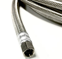 Shark Industrial 25 FT Stainless Steel Braided Ice Maker Hose with 1/4" Comp by 1/4" Comp Connection