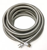 Shark Industrial 25 FT Stainless Steel Braided Ice Maker Hose with 1/4" Comp by 1/4" Comp Connection