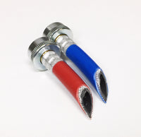 2-Pack PVC and Inside Nylon Braided Premium Washing Machine Hoses - 6 FT No-Lead Burst Proof Red and Blue Colored Water Inlet Supply Lines - Universal 90 Degree Elbow Connection - 10 Year Warranty